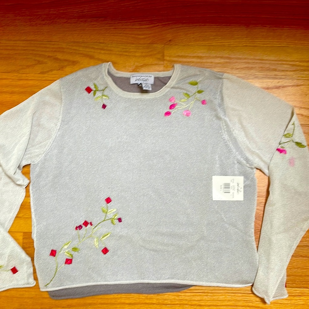 Long sleeve shirt brand new with tag size large - embroidered stunning